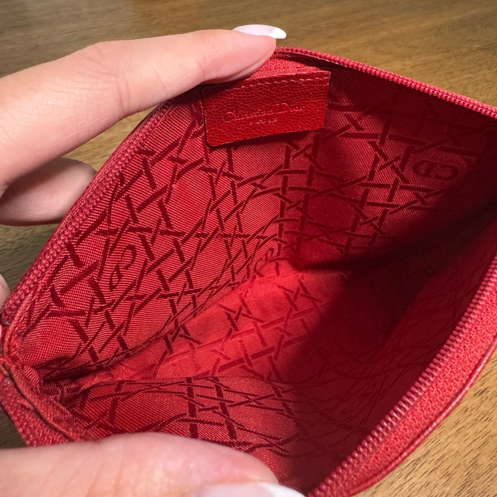 Dior Red Leather Pouch - Picture 4 of 4